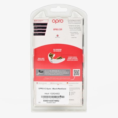 Боксерская капа Opro Instant Custom-Fit Eyes Black/Red