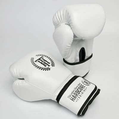 Боксерские перчатки Hardcore Training Base PU White