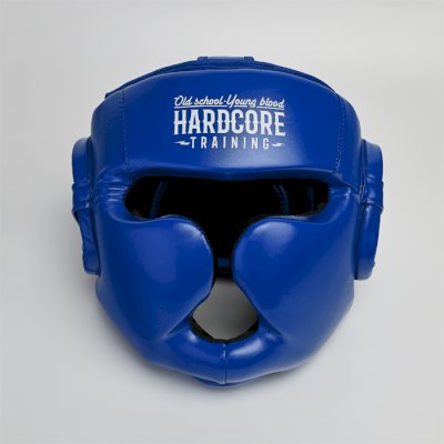 Классический боксерский шлем Hardcore Training Base Blue