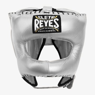 Бамперный боксерский шлем Cleto Reyes E388 серебряный