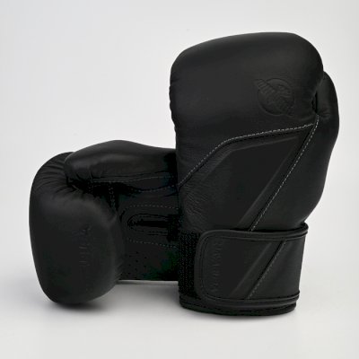 Боксерские перчатки Hayabusa E1 Leather черный оникс